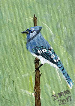 Old Blue Is Back  Beverly M McCormick Kennan WI acrylic  SOLD